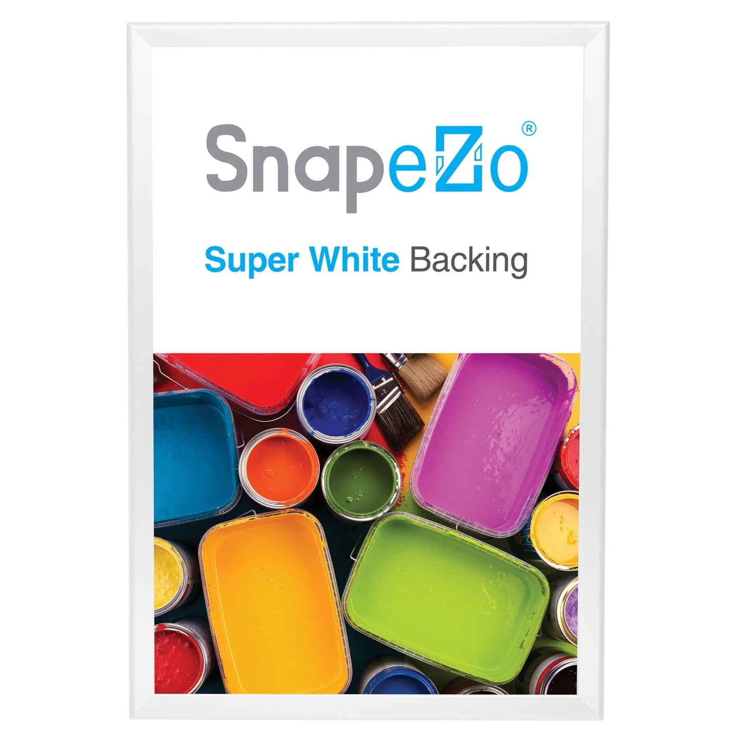 20x30 White SnapeZo® Snap Frame - 1.25" Profile