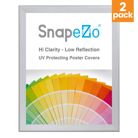 Twin-Pack of Snapezo® Silver 36x48 Poster Frame - 1.7" Profile