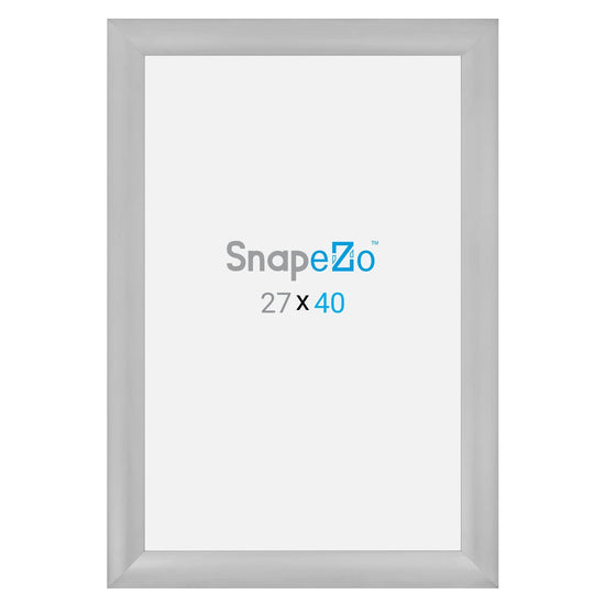 Load image into Gallery viewer, Silver SnapeZo® snap frame poster size 27x40 - 2.2 inch profile
