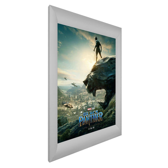 Load image into Gallery viewer, Silver SnapeZo® snap frame poster size 27x40 - 2.2 inch profile
