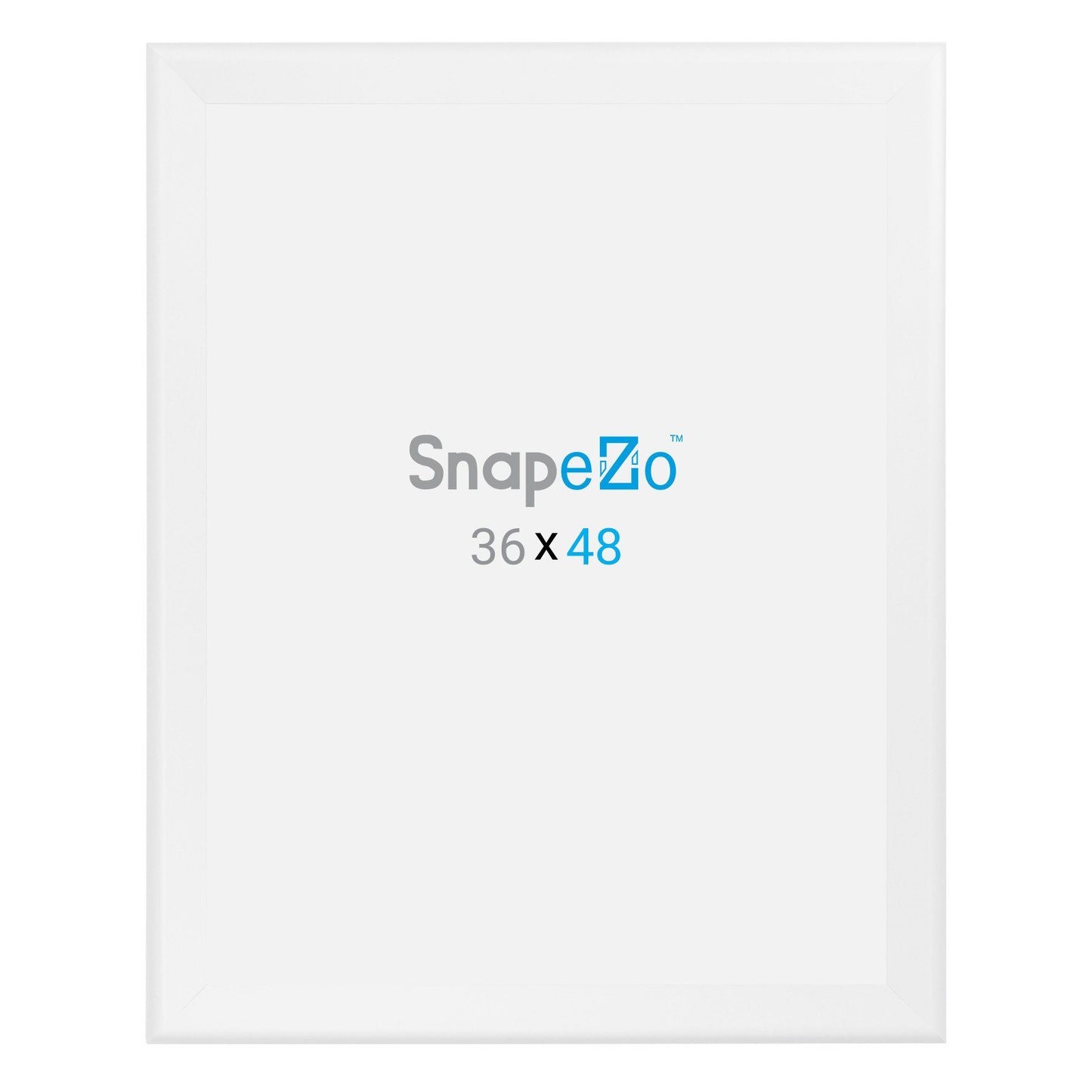36x48 White SnapeZo® Snap Frame - 1.7" Profile