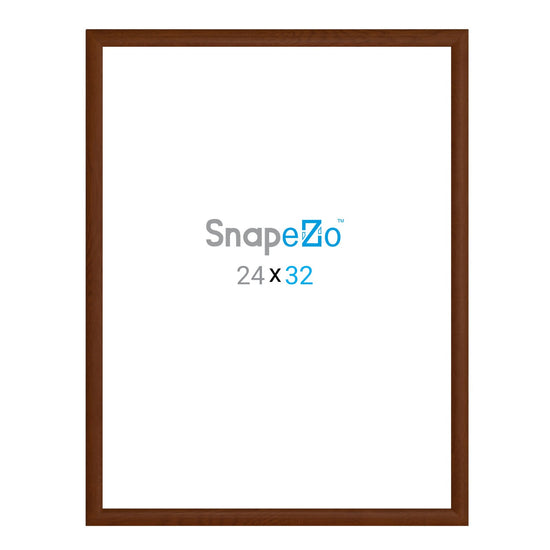 24x32 Dark Wood SnapeZo® Snap Frame - 1.2" Profile