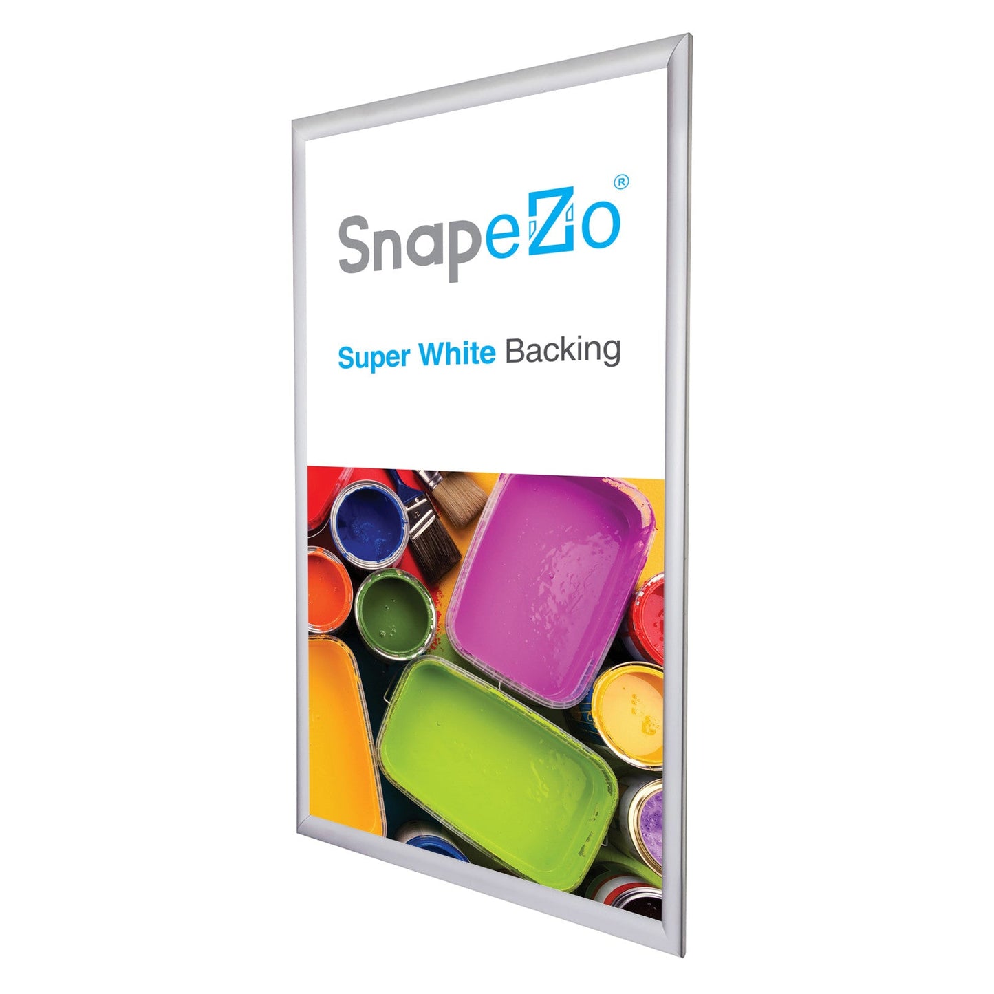 18x36 Silver SnapeZo® Snap Frame - 1.2" Profile