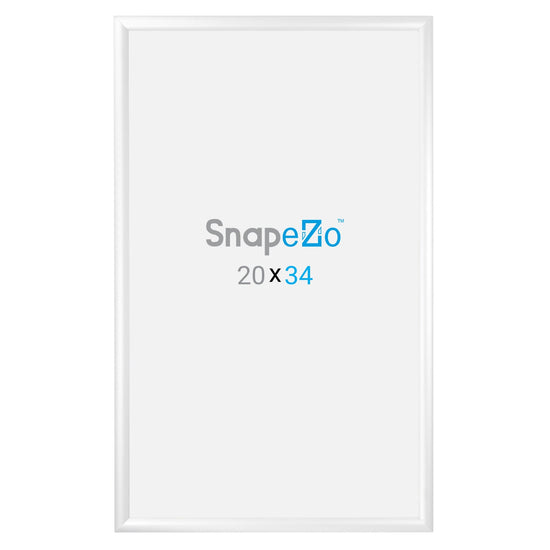 20x34 White SnapeZo® Snap Frame - 1.2" Profile