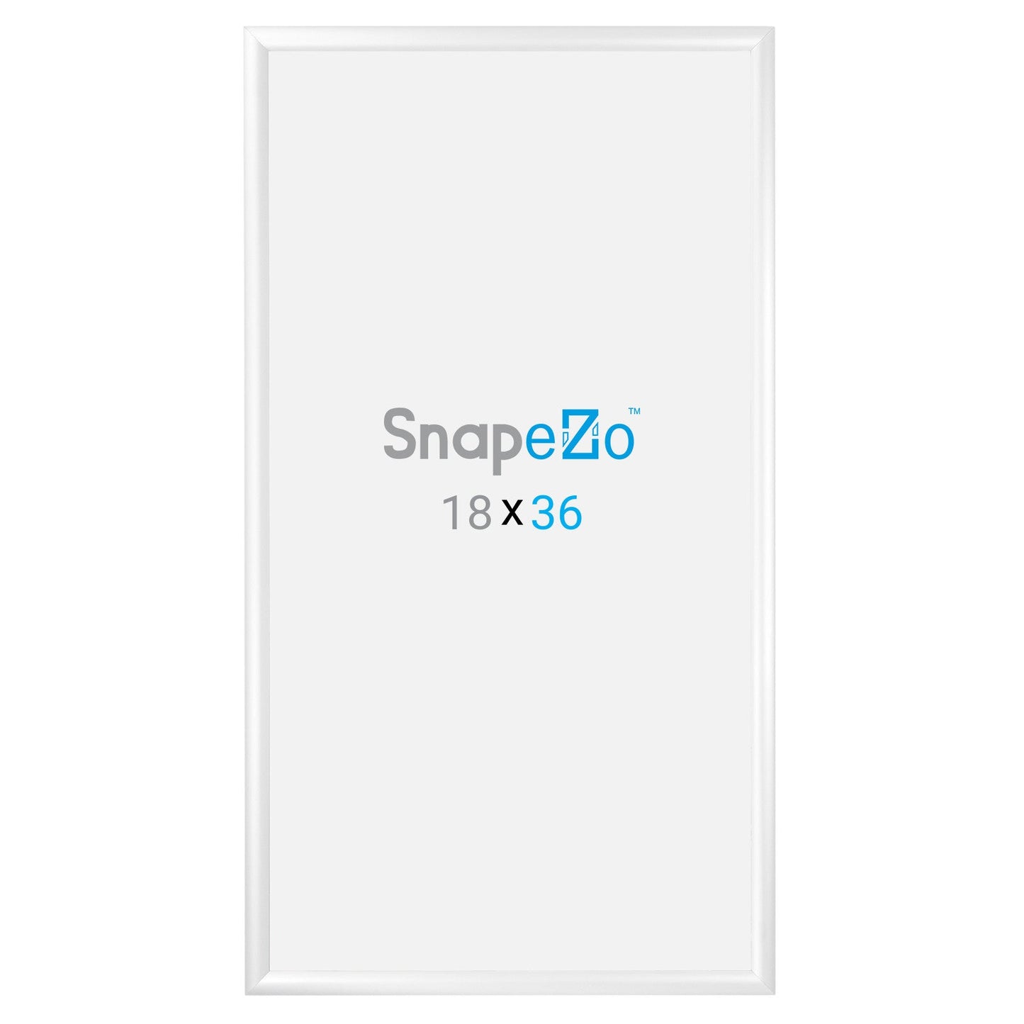 Load image into Gallery viewer, 18x36 White SnapeZo® Snap Frame - 1.2&amp;quot; Profile
