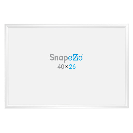 26x40 White SnapeZo® Snap Frame - 1.2" Profile