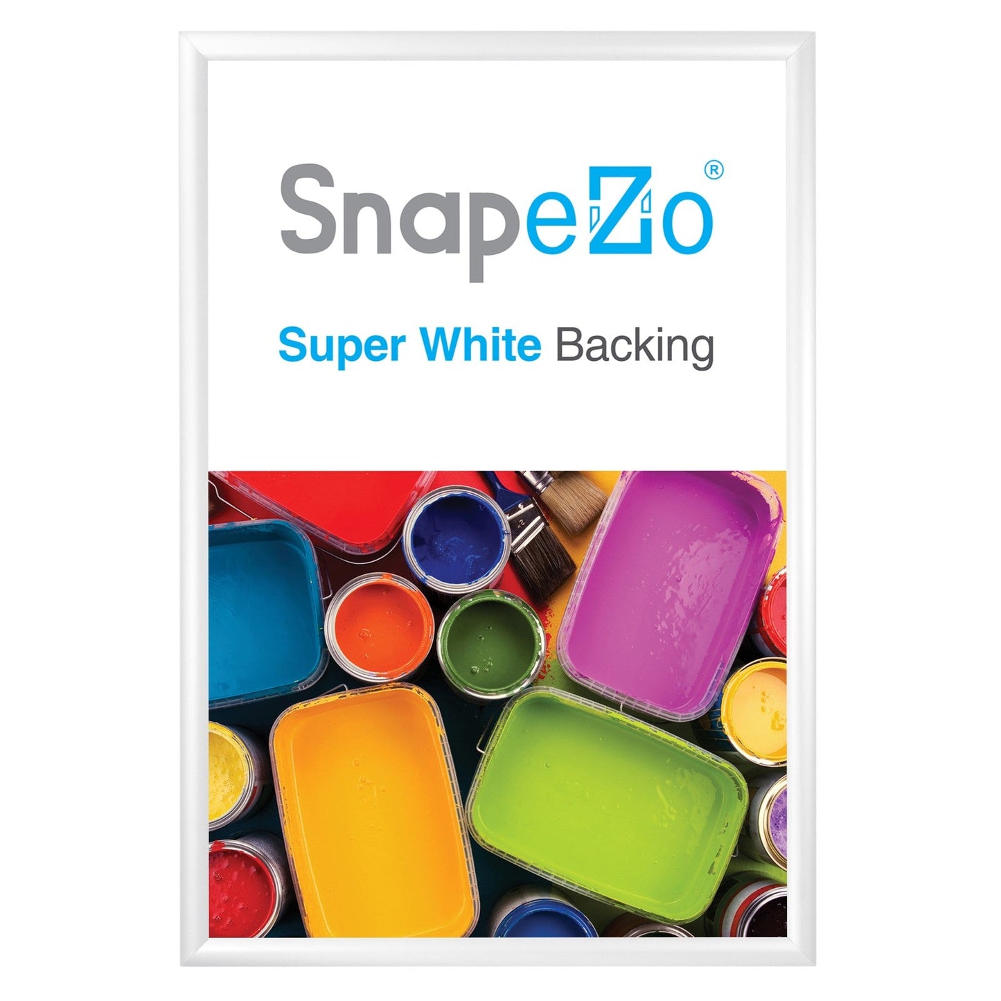 Load image into Gallery viewer, 25x37 White SnapeZo® Snap Frame - 1.2&amp;quot; Profile
