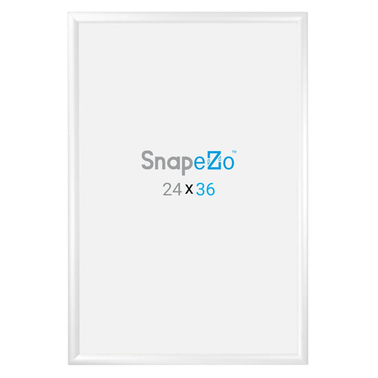 Load image into Gallery viewer, 24x36 White SnapeZo® Snap Frame - 1.2&amp;quot; Profile

