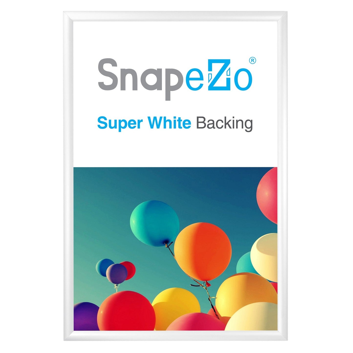 Load image into Gallery viewer, 25x37 White SnapeZo® Snap Frame - 1.2&amp;quot; Profile
