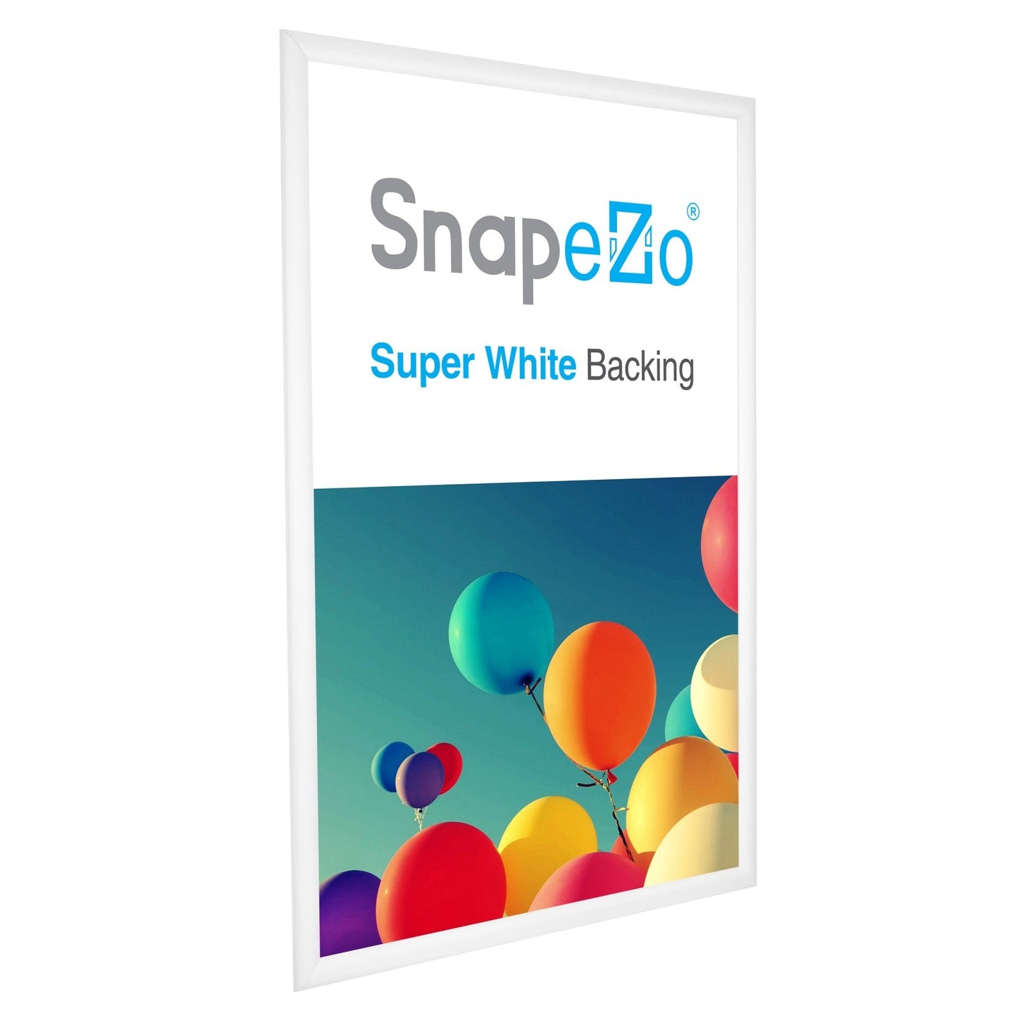 Load image into Gallery viewer, 28x42 White SnapeZo® Snap Frame - 1.2&amp;quot; Profile
