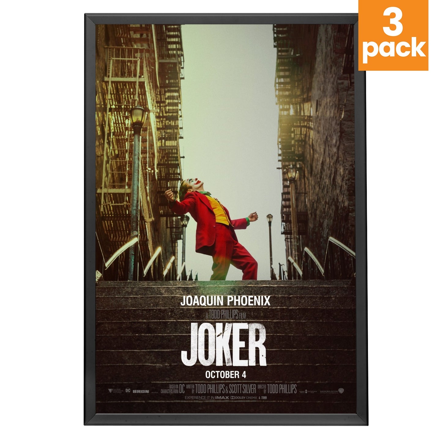 Load image into Gallery viewer, 3 Case Pack of Snapezo® of Black 27x40 Movie Poster Frame - 1.25&amp;quot; Profile
