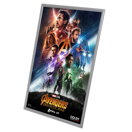 Load image into Gallery viewer, 3 Case Pack of Snapezo® of Silver 27x40 Movie Poster Frame - 1.2&amp;quot; Profile
