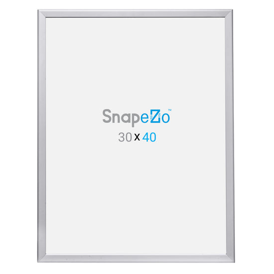 Twin-Pack of Snapezo® Silver 30x40 Movie Poster Frame - 1.25" Profile