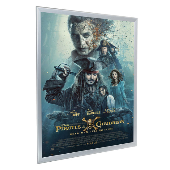 Twin-Pack of Snapezo® Silver 30x40 Movie Poster Frame - 1.25" Profile