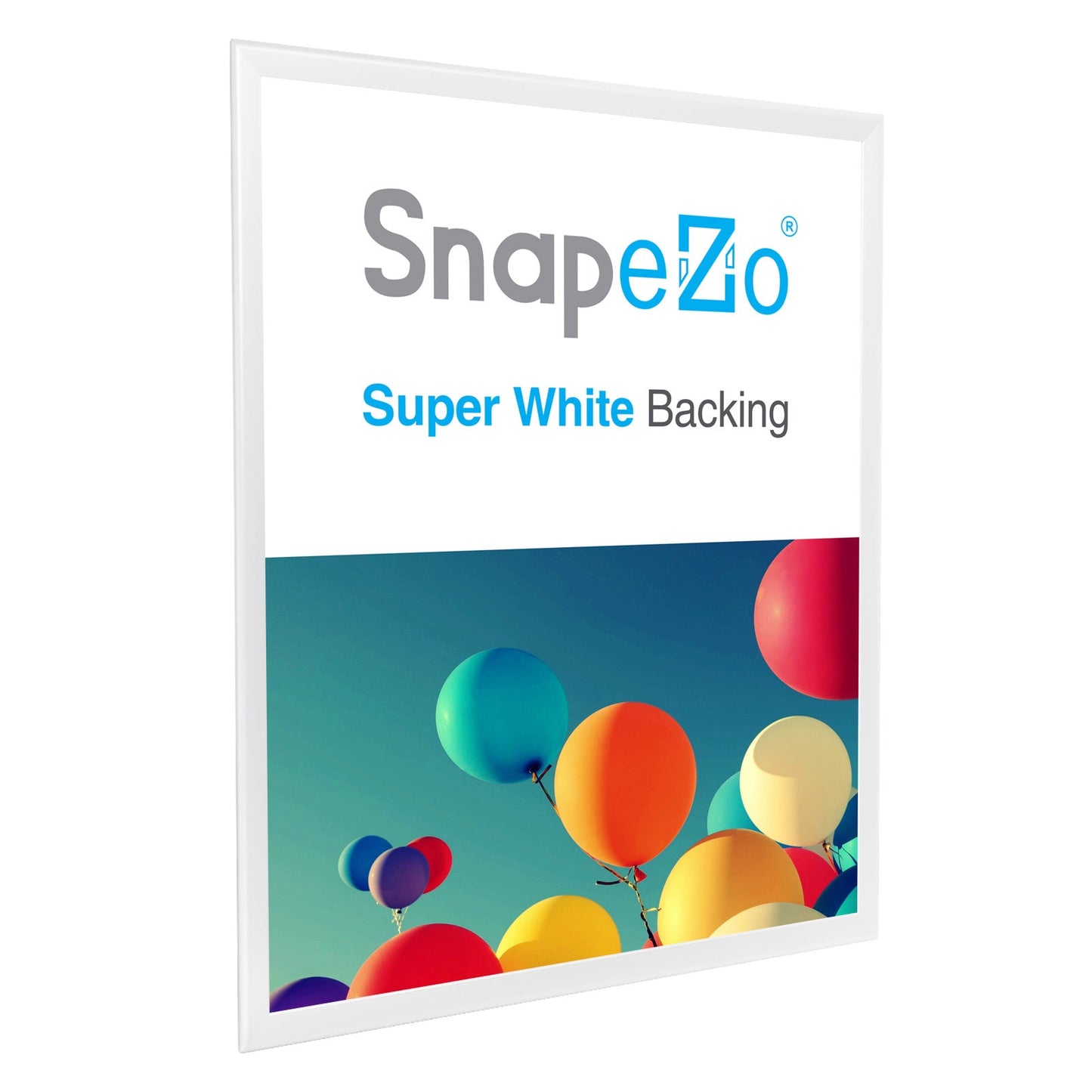 24x30 White SnapeZo® Snap Frame - 1.25" Profile