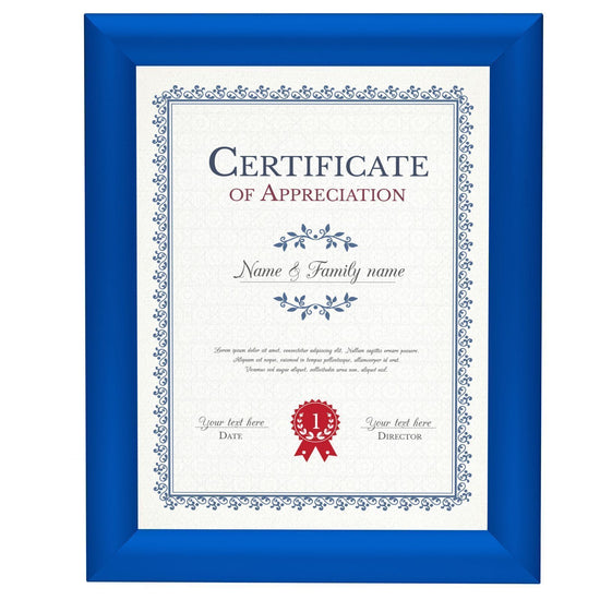 Blue SnapeZo® printable frame 8.5X11 - sleek