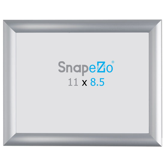 Load image into Gallery viewer, 8.5x11 Brushed Silver SnapeZo® Snap Frame - 1 Inch Profile
