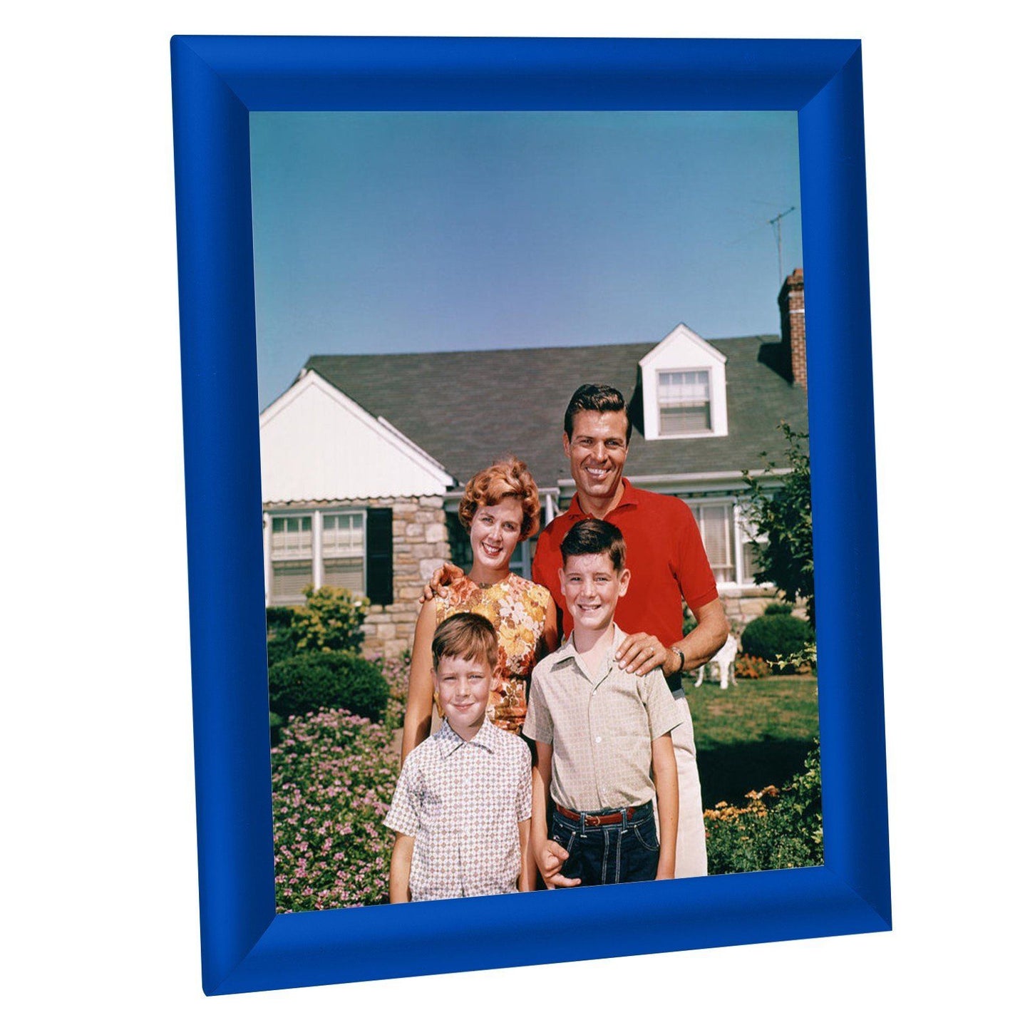 Load image into Gallery viewer, Blue family photo SnapeZo® frame photo size 8x10 - 1 inch profile

