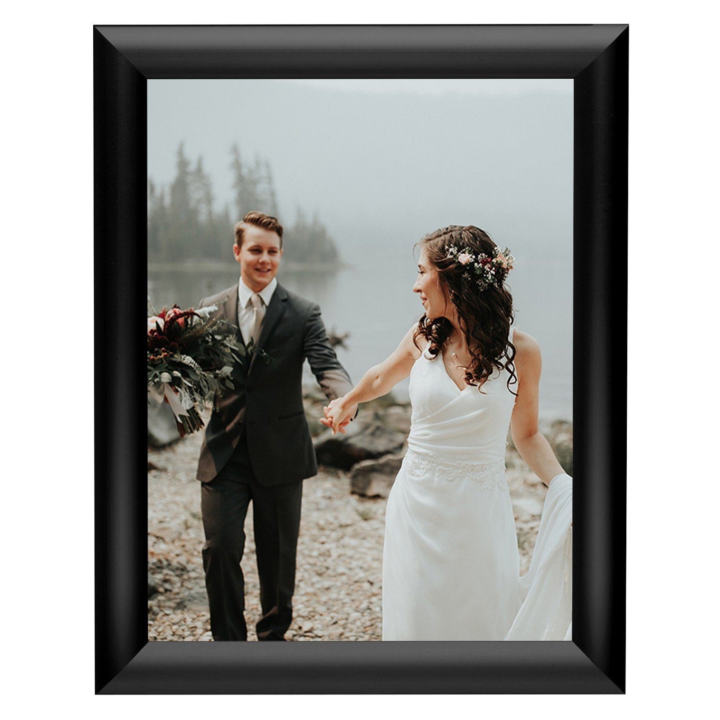 Load image into Gallery viewer, 8.5x11 Black SnapeZo Snap Frame - 1 Inch Profile
