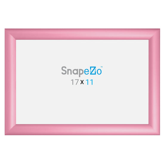 Load image into Gallery viewer, 11x17 Pink SnapeZo® Snap Frame - 1.2&amp;quot; Profile
