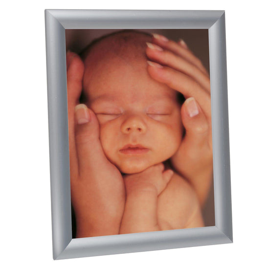 Silver family photo SnapeZo® frame photo size 8x10 - 1 inch profile