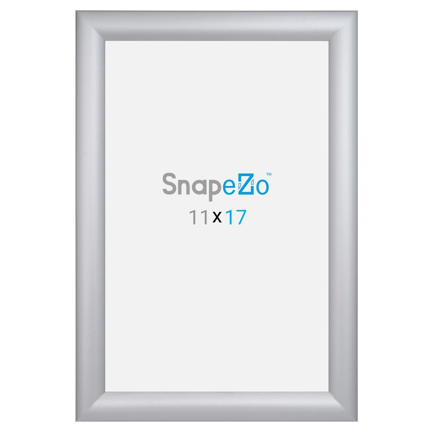 Silver family photo SnapeZo® frame photo size 11X17 - 1.2 inch profile