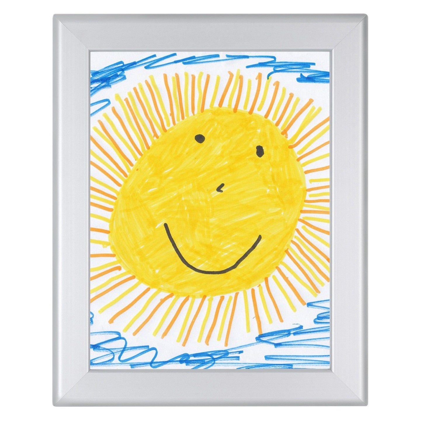 Silver Kids' Arts SnapeZo® snap frame poster size 8.5X11 - 1.25 inch profile