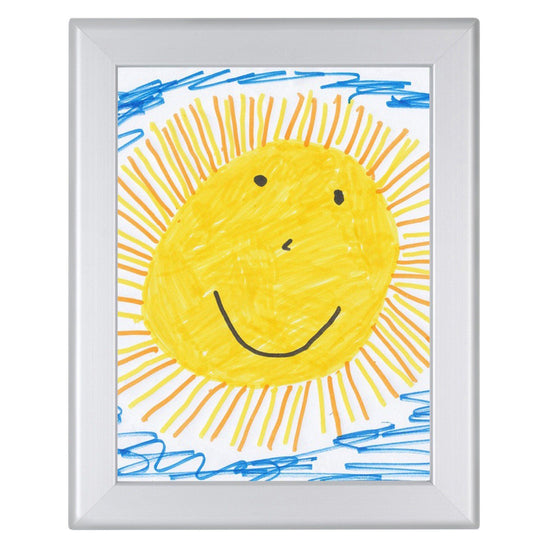 Silver Kids' Arts SnapeZo® snap frame poster size 8.5X11 - 1.25 inch profile